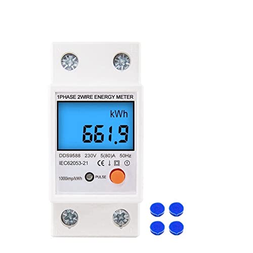 Eieenotee 1 Stk. 230 V AC DIN-Schiene Einphasig Zurücksetzen Des Nullenergiezählers KWh Spannung Strom Stromverbrauchszähler Wattmeter Phase Zurücksetzen Des Nullenergiezählers Energiezähler Eieenotee 1 Stk. 230 V AC DIN-Schiene Einphasig Zurücksetzen Des Nullenergiezählers KWh Spannung Strom Stromverbrauchszähler Wattmeter Phase Zurücksetzen Des Nullenergiezählers Energiezähler von Eieenotee