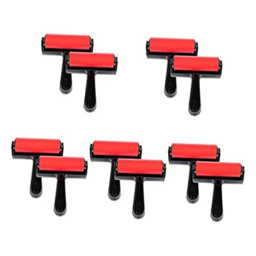 Eieenotee 10 Stück Roller Mini-Werkzeug Handwerkzeug Druckwalze Hartgummi-Applikator DIY Prozesspinsel Handgummiwalze Eieenotee 10 Stück Roller Mini-Werkzeug Handwerkzeug Druckwalze Hartgummi-Applikator DIY Prozesspinsel Handgummiwalze von Eieenotee