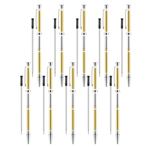 Eieenotee 10-Teiliges Stift-Set zum Drechseln, 7 mm, Slimline-Stift-Drehset mit Nachfüll-Drehbank-Zubehör, Silber von Eieenotee