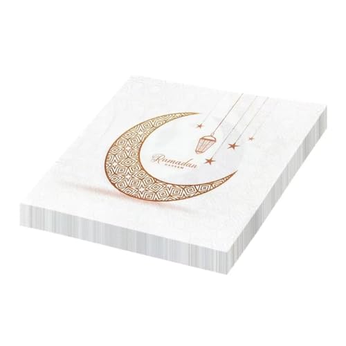 Eieenotee 120 Stück Ramadan-Servietten, Tischservietten, Papier, Einweg, Sicher, Duftfrei, Weich, Mundwischtücher von Eieenotee