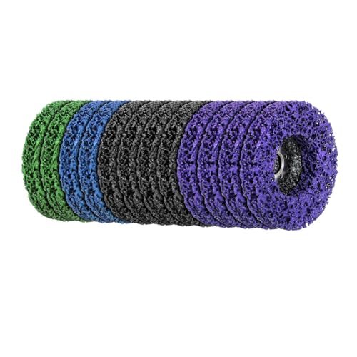 Eieenotee 12er-Pack 4 Arten Von Farbstreifenscheiben 4x5/8 Winkelschleifer-Stripper- zum Entfernen Von Farbrost und Metalloxiden Eieenotee 12er-Pack 4 Arten Von Farbstreifenscheiben 4x5/8 Winkelschleifer-Stripper- zum Entfernen Von Farbrost und Metalloxiden von Eieenotee