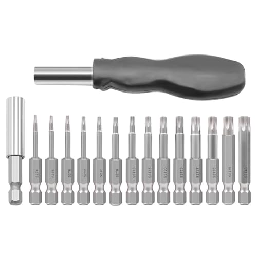 Eieenotee 16-Teiliges Sechskantschraubendreher-Schraubendreher-Set, Silberne Schraube, Sechs-Stern-Schraubendreher, 1/4 Schraubendreherspitze Eieenotee 16-Teiliges Sechskantschraubendreher-Schraubendreher-Set, Silberne Schraube, Sechs-Stern-Schraubendreher, 1/4 Schraubendreherspitze von Eieenotee