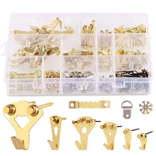 Eieenotee 160-Teiliges Bilderhaken-Set, Robuste Bildaufhängung, Bilderrahmenaufhänger mit Nägeln für Harte Wände, Eieenotee 160-Teiliges Bilderhaken-Set, Robuste Bildaufhängung, Bilderrahmenaufhänger mit Nägeln für Harte Wände, von Eieenotee