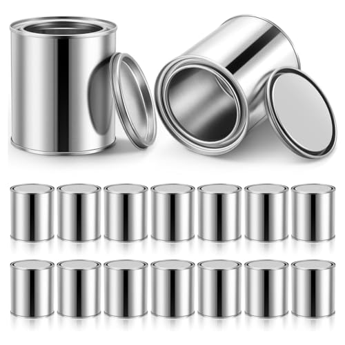 Eieenotee 16er-Pack Ungefütterte Dosen 0,84 Pint Leere Metall-Farbdosen mit Deckel Kleine Farbdose Mehrzweck-Farbeimer Eieenotee 16er-Pack Ungefütterte Dosen 0,84 Pint Leere Metall-Farbdosen mit Deckel Kleine Farbdose Mehrzweck-Farbeimer von Eieenotee