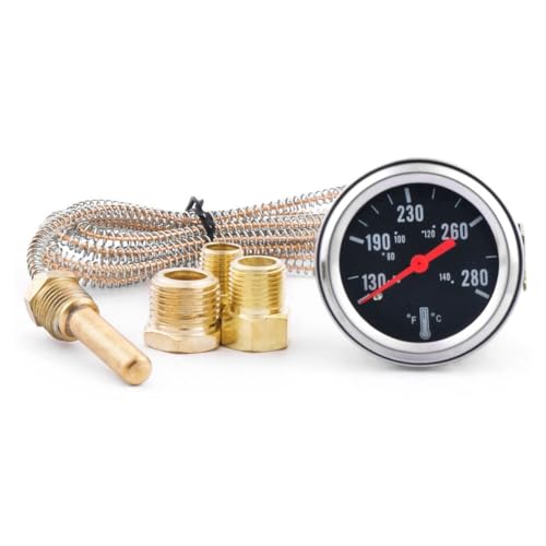 Eieenotee 2" 52MM Mechanisches 12V Wasser-Temperatur-Messger?t Wasser-Temperatur-Messger?t Auto-Meter mit Sensor Mechanisches Wasser-Temperatur-Messger?t von Eieenotee