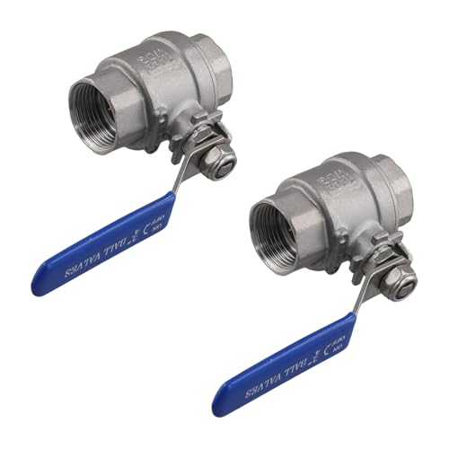 Eieenotee 2 STK. Kugelhahn Aus Edelstahl 304, 2P, Volldurchgang-Kugelhahn, Innengewinde, Ventile mit Vinylgriff, DN20 Eieenotee 2 STK. Kugelhahn Aus Edelstahl 304, 2P, Volldurchgang-Kugelhahn, Innengewinde, Ventile mit Vinylgriff, DN20 von Eieenotee