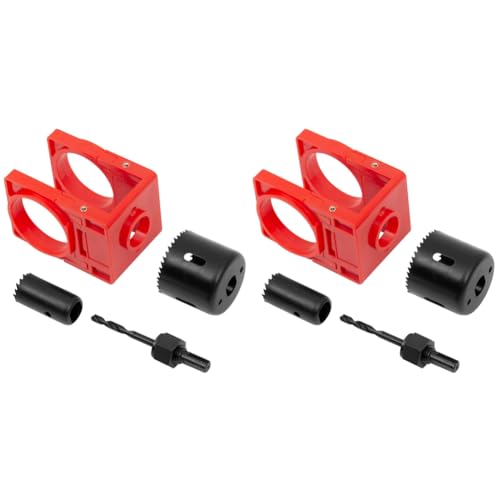 Eieenotee 2 Sets Türschloss-Installationsset, Türschloss-Lochsägen-Set für Holztüren mit Führungsschablone Eieenotee 2 Sets Türschloss-Installationsset, Türschloss-Lochsägen-Set für Holztüren mit Führungsschablone von Eieenotee