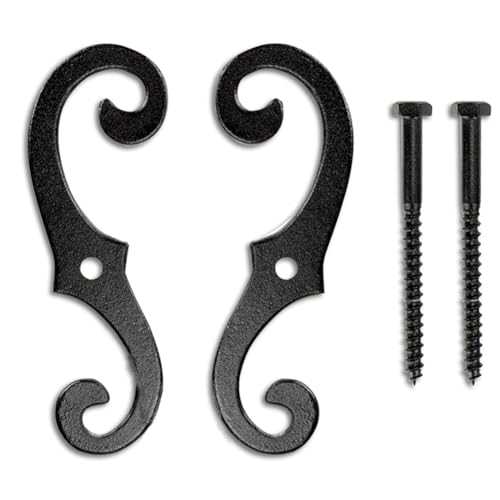 Eieenotee 2 St¨¹ck Fensterladenverschl¨¹sse Aus Gusseisen - Dekorative S-F?rmige Fensterladenhaken - Rostbest?ndiger Raffhalter f¨¹r Au?enfensterl?den von Eieenotee