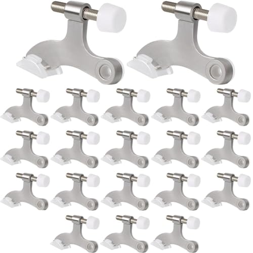 Eieenotee 20 Stück Scharnierstift-Türstopper, Satinierter Türstopper, Verstellbarer, Robuster Scharnier-Türstopper mit Gummi-Stoßstangenspitzen Eieenotee 20 Stück Scharnierstift-Türstopper, Satinierter Türstopper, Verstellbarer, Robuster Scharnier-Türstopper mit Gummi-Stoßstangenspitzen von Eieenotee