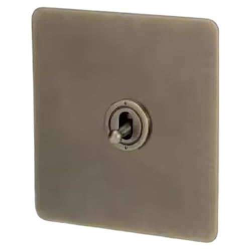 Eieenotee 220V Kippschalter Vintage Bronze Steckdosen und Schalter Wandlichtschalter Dimmerschalter Wandsteckdose Platte,E von Eieenotee