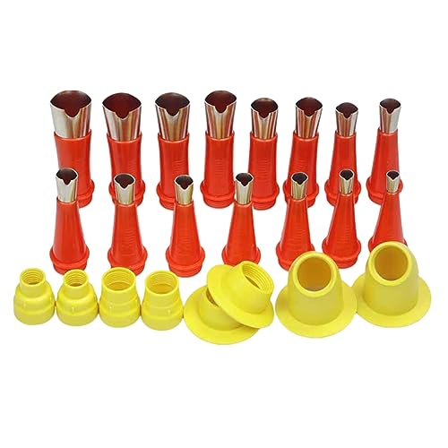 Eieenotee 23 Stück Edelstahl-Kaltspritze V-Düse Applikator Finisher Silikon-Dichtmittel-Finish-Werkzeug Küchenspüle Fugenbildung Langlebig Einfache Installation von Eieenotee