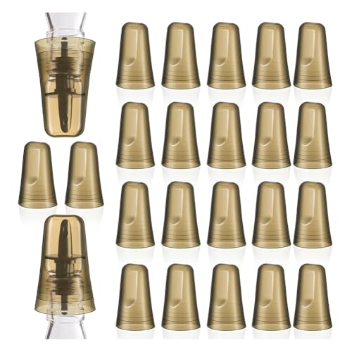Eieenotee 24 Stücke Spirituosenflasche Topper Universal Staubkappen für Heimküchenwerkzeuge Liefert Universelle Giftspender Durchscheinend von Eieenotee