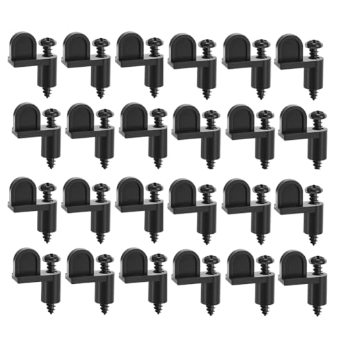 Eieenotee 24er-Pack 3/8-Fenstergitterclips mit Schrauben, Versetzte Fensterclips Zur Befestigung Von Winterfenstergittern, Sturmfenstern von Eieenotee