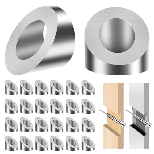 Eieenotee 24er-Pack Abgeschrägte Winkelscheiben 9 Mm, 33°-Handlauf-Winkelscheiben Max. für 8-Mm-Kabelgeländer-Hardware-Kit, für Treppendeck Aus Metall von Eieenotee