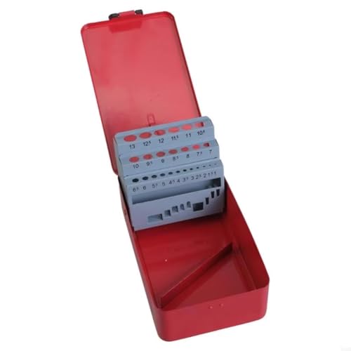 Eieenotee 25-Teiliger Spiralbohrer-Etui, Bohrer-Organizer, Leerer Bohrer-Index-Box-Aufbewahrungskoffer von Eieenotee