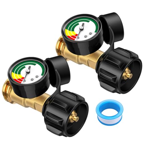 Eieenotee 2er-Pack Propantank-Füllstandsanzeige, Propan-Messgerät, Propangas-Druckmessgerät, Propan-Heizung, Feuerstelle, BBQ-Grill von Eieenotee