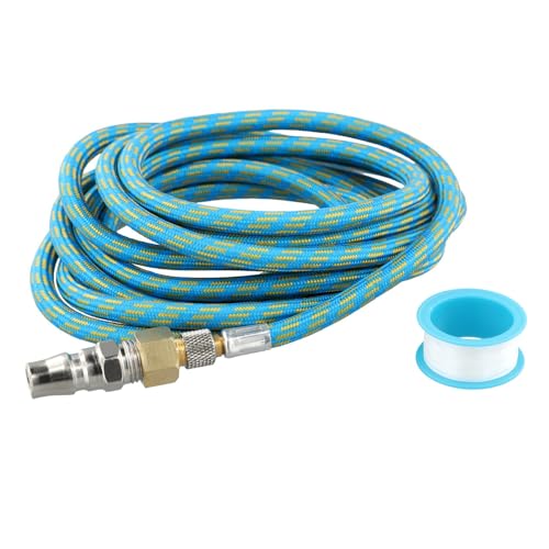 Eieenotee 3 Meter/9,84 Fuß Geflochtener Airbrush-Luftschlauch Aus Nylon, Standard 1/8-1/4 Adapteranzug für Air Bursh von Eieenotee