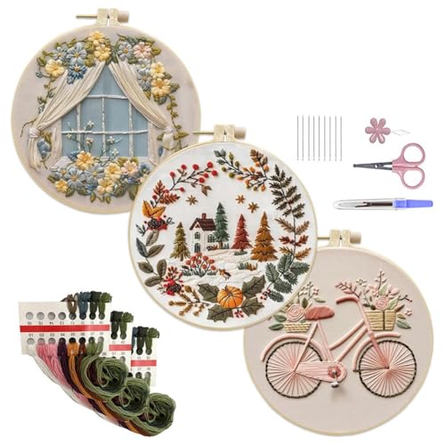 Eieenotee 3 Sticksets f¨¹r ?nger, DIY-Kreuzstichset f¨¹r Erwachsene, Inkl. 3 Stickrahmen, Anleitung und Zubeh?r Eieenotee 3 Sticksets f¨¹r ?nger, DIY-Kreuzstichset f¨¹r Erwachsene, Inkl. 3 Stickrahmen, Anleitung und Zubeh?r von Eieenotee