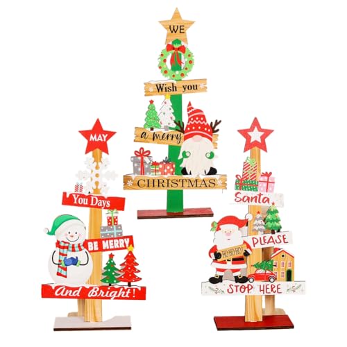 Eieenotee 3 Stück Weihnachtsbaum Weihnachtsmann DIY Dekoration Weihnachtsschilder Plakette Weihnachtsdekoration Eieenotee 3 Stück Weihnachtsbaum Weihnachtsmann DIY Dekoration Weihnachtsschilder Plakette Weihnachtsdekoration von Eieenotee