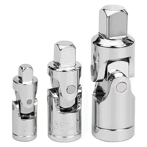 Eieenotee 3-Teiliger Universal-Stecknuss-Adapter 1/4 3/8 1/2 Stecknuss Universalgelenk Silber Eieenotee 3-Teiliger Universal-Stecknuss-Adapter 1/4 3/8 1/2 Stecknuss Universalgelenk Silber von Eieenotee