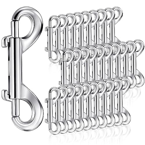 Eieenotee 30 St¨¹ck Doppelendige Bolzen-Karabinerhaken, 2,7 Schwere Ausl?seklammern Aus Zinklegierung, Metallkettenklammern, SCHL¨¹sselhalter, Einfache Installation, Einfache Verwendung, Leicht Aus von Eieenotee