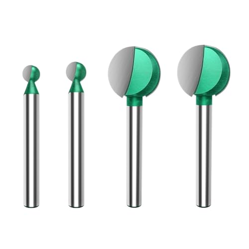 Eieenotee 4 Stück 6 mm Kugelkopf-Schnitzfräser, Rund, CNC-Fräser, Kugelkopf-Nutfräser, Hartmetall-Holzbearbeitungswerkzeuge Eieenotee 4 Stück 6 mm Kugelkopf-Schnitzfräser, Rund, CNC-Fräser, Kugelkopf-Nutfräser, Hartmetall-Holzbearbeitungswerkzeuge von Eieenotee