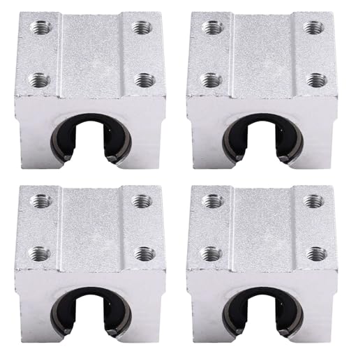 Eieenotee 4 Stück SBR10UU Schlittenblocklager für SBR10 Linearstützschiene CNC-Fräser von Eieenotee