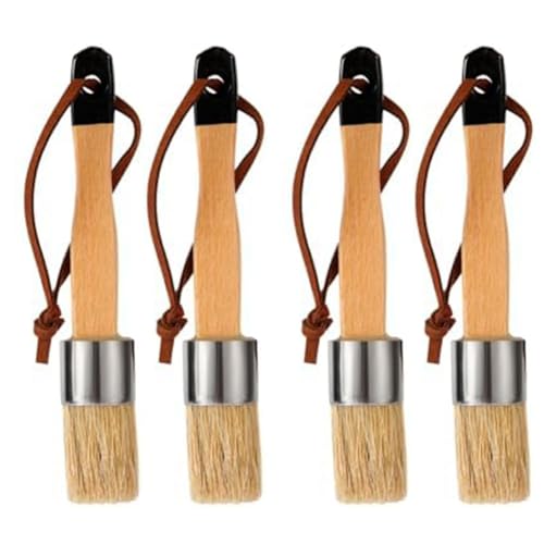 Eieenotee 4-Teiliges Wachspinsel-Set Kreidepinsel und Wachspinsel-Set zum Wachsen Von Möbeln, für Milchmalerei, Acrylfarben und Schablonen Eieenotee 4-Teiliges Wachspinsel-Set Kreidepinsel und Wachspinsel-Set zum Wachsen Von Möbeln, für Milchmalerei, Acrylfarben und Schablonen von Eieenotee