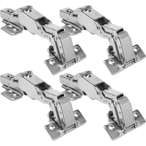 Eieenotee 4er Pack 180 Grad Schrank-Scharniere Verdeckte Hydraulische Soft-Close-Scharniere von Eieenotee