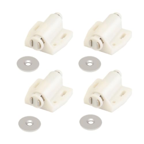 Eieenotee 4er-Pack Einzelmagnet-Schrankschnapper, Unsichtbarer Möbeltür-Rückpraller, Schrank-Garderoben-Türschließer, Einfache Installation, Einfach zu Verwenden, von Eieenotee