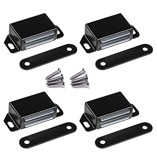 Eieenotee 4er-Pack Magnetischer Türverschluss Aus Edelstahl, Robuster Verschluss für Küchentür-Schubladenriegel, Schwarz Eieenotee 4er-Pack Magnetischer Türverschluss Aus Edelstahl, Robuster Verschluss für Küchentür-Schubladenriegel, Schwarz von Eieenotee