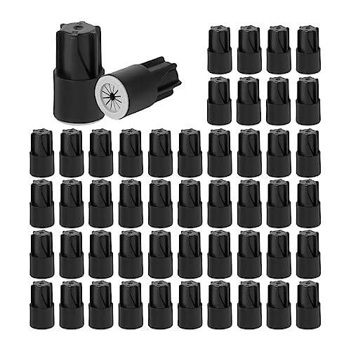 Eieenotee 50 Stück Wasserdichte Drahtmuttern Aus Schwarzem PVC für Sprinkler-LED-Landschaftslicht-Bewässerungsventile von Eieenotee