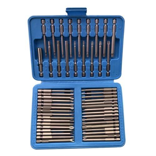Eieenotee 50-Teiliges Extra-Long-Reach-Bit-Set, 75 mm Sicherheits-Schraubendreher-Bits Star Hex Square Spanner Bit Eieenotee 50-Teiliges Extra-Long-Reach-Bit-Set, 75 mm Sicherheits-Schraubendreher-Bits Star Hex Square Spanner Bit von Eieenotee