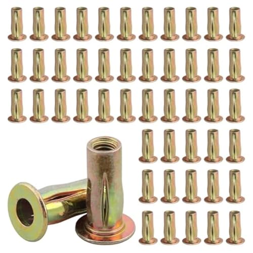 Eieenotee 50-Teiliges Set mit Multi-Grip-Nietmuttern, 5/16-18 Nietmuttern mit Vorgewölbtem Schaft, Plus Mutter, Verzinkte Flachköpfe, Gewindeeinsatzmutter Eieenotee 50-Teiliges Set mit Multi-Grip-Nietmuttern, 5/16-18 Nietmuttern mit Vorgewölbtem Schaft, Plus Mutter, Verzinkte Flachköpfe, Gewindeeinsatzmutter von Eieenotee