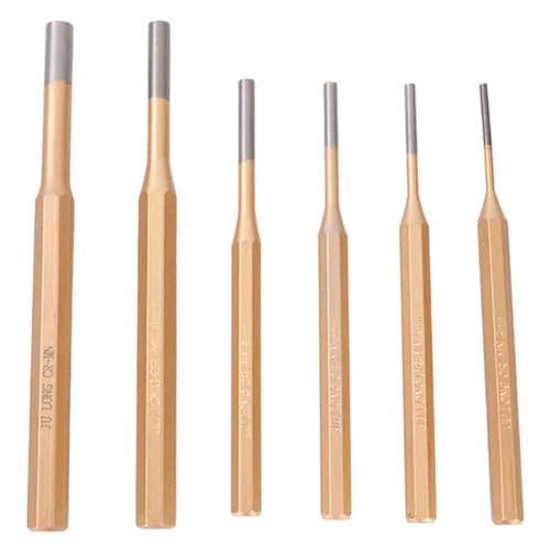 Eieenotee 6 Stück 3–8 mm Zylindrischer Lochmeißel Aus Legiertem Stahl, Rundkopf-Körnermeißel Aus Stahl Eieenotee 6 Stück 3–8 mm Zylindrischer Lochmeißel Aus Legiertem Stahl, Rundkopf-Körnermeißel Aus Stahl von Eieenotee