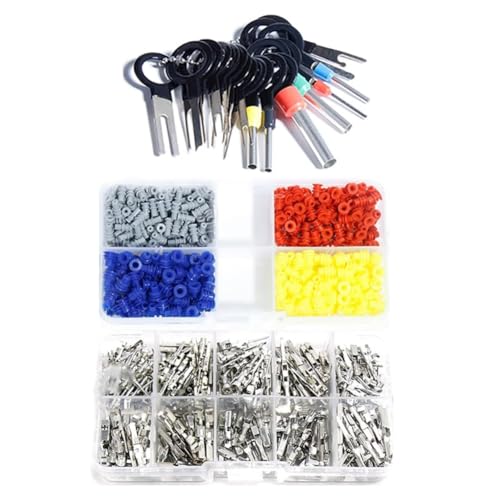 Eieenotee 690-Teiliges Crimp-Anschluss-Set f¨¹r Kfz-Autos, Elektrik, 1-3,5 mm, f¨¹r Motorrad- und ATV-Kabel, Stecker/Buchse, Crimp-Set von Eieenotee