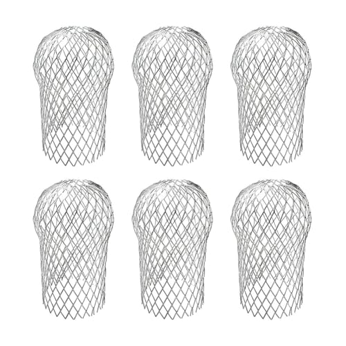 Eieenotee 6er-Pack Dachrinnenschutz, Dachrinnen-Fallrohrschutz, Aluminium-Dachrinnenschutz, Siebfilter, Dachrinnen-Fallrohrschutz von Eieenotee