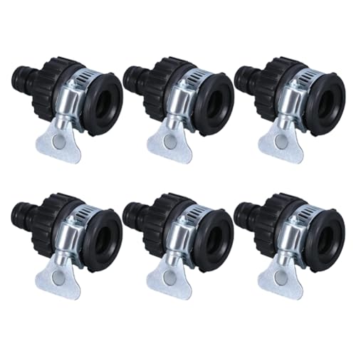 Eieenotee 6er-Pack Universal-Wasserhahnadapter, Schlauchverbinder Aus Kunststoff, Schnellkupplung, Autowaschanlage, Gartenbewässerung von Eieenotee