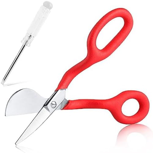 Eieenotee 7-TeppichheftklammerschereDuckbill-Applikationsklinge zum Stoffschneiden Schere zum Teppichheftklammern-Stoffbeschneiden Langlebig Einfach zu Verwenden von Eieenotee