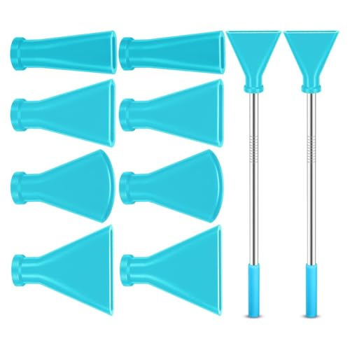 Eieenotee 8 PCs Flüssigkeitskunstblühenblau Acrylgieße Lackkit mit Edelstahl -Strohdüsen Set Set Set von Eieenotee