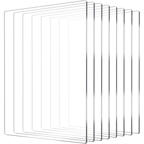 Eieenotee 8 Packungen Standard-Stanzplatten, Transparente Stanzplatten Aus Acryl, Transparente Stanzplatten zum Prägen und Basteln von Eieenotee