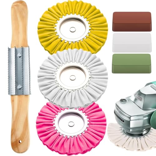 Eieenotee 8 - -Polierkit Atemweg Buffing für Metall Shine Restoration Kompatibler Radpolierer von Eieenotee