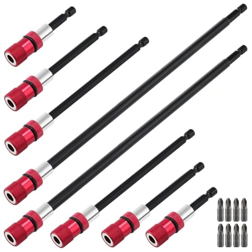 Eieenotee 8-Teiliges Bohrerverlängerungsset, Magnetische Bohrerverlängerung, Bithalter, Bohrerverlängerung, 1/4 Sechskant-Bithalter mit 8 Bits Eieenotee 8-Teiliges Bohrerverlängerungsset, Magnetische Bohrerverlängerung, Bithalter, Bohrerverlängerung, 1/4 Sechskant-Bithalter mit 8 Bits von Eieenotee