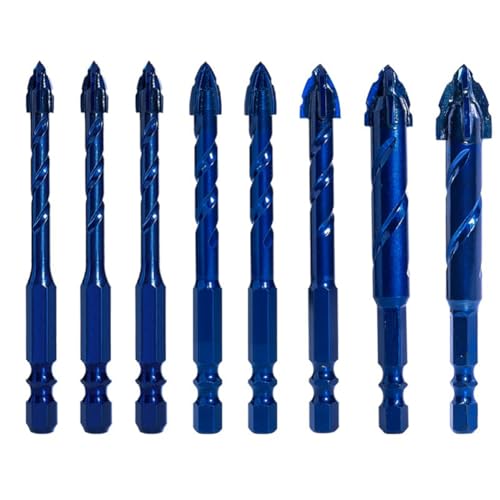 Eieenotee 8-Teiliges Wellen-Schaft Betonbohrer Set Ziegelbohrer Fliesenbohrer für Fliesen Glas Metall Ziegel Keramik Bohrer für Fliesen und Ziegel Eieenotee 8-Teiliges Wellen-Schaft Betonbohrer Set Ziegelbohrer Fliesenbohrer für Fliesen Glas Metall Ziegel Keramik Bohrer für Fliesen und Ziegel von Eieenotee