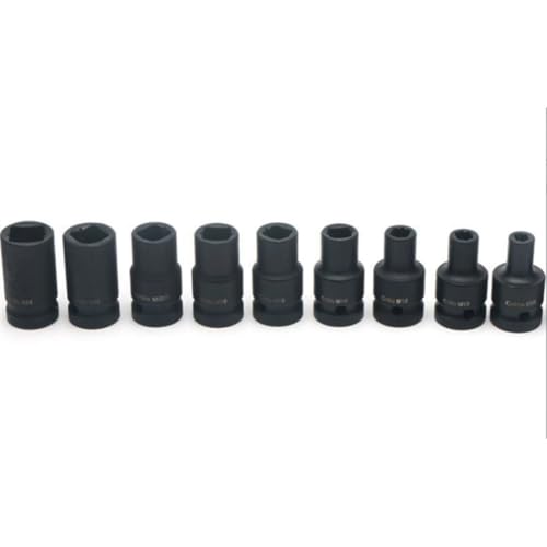 Eieenotee 9 PCs Molybdän Stahlhack -Steckdose 1/2 Antrieb für Elektrische Pneumatische Handschlüssel von Eieenotee