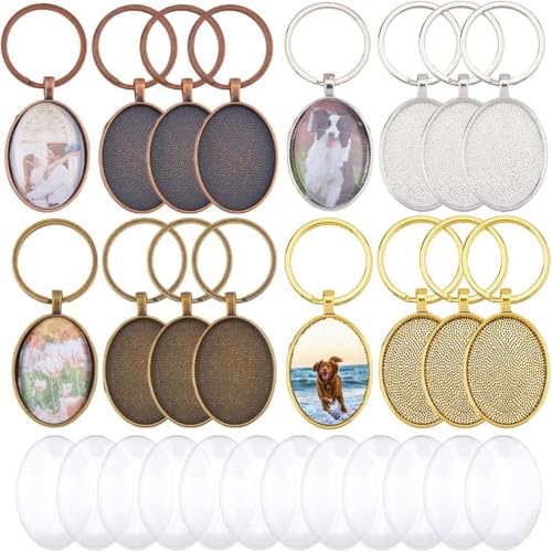 Eieenotee Alloy Oval Anh?nger Tablett SCHL¨¹sselanh?nger Rohlinge mit Cabochons f¨¹r Handgemachte Foto SCHL¨¹sselanh?nger von Eieenotee