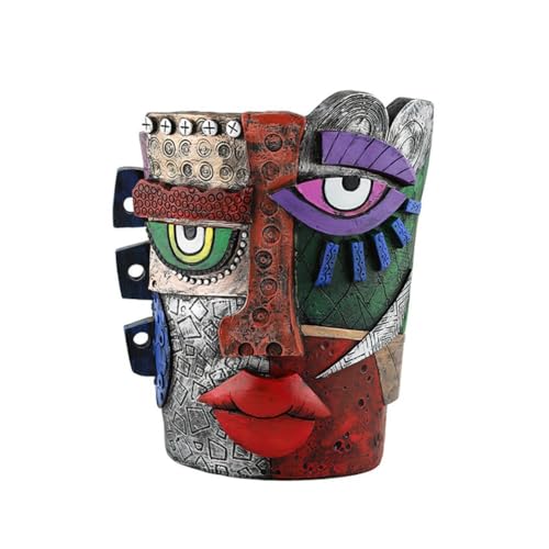 Eieenotee Blumentopf mit Abstraktem Gesicht, Blumenvase, Ornament, Display, Stifthalter, Übertopf Eieenotee Blumentopf mit Abstraktem Gesicht, Blumenvase, Ornament, Display, Stifthalter, Übertopf von Eieenotee