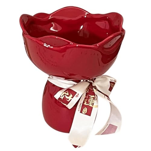 Eieenotee Blumenvase Keramik Rosenblumen -Form Schreibtisch Dekoration Bouquet für Zuhause für das Girding Dekorationsraum Eieenotee Blumenvase Keramik Rosenblumen -Form Schreibtisch Dekoration Bouquet für Zuhause für das Girding Dekorationsraum von Eieenotee