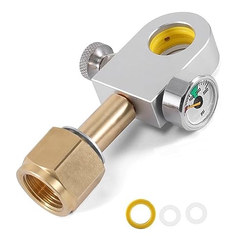 Eieenotee CO2-Nachfülladapter Passend für Duo, Art, Terra Quick Connect CO2-Zylinder mit 3000-Psi-Manometer für W21.8-14 CO2-Flasche, Einfach Auszutauschen Eieenotee CO2-Nachfülladapter Passend für Duo, Art, Terra Quick Connect CO2-Zylinder mit 3000-Psi-Manometer für W21.8-14 CO2-Flasche, Einfach Auszutauschen von Eieenotee