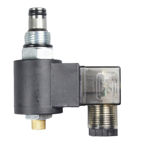 Eieenotee Druckentlastungsventilkern + DC12V-Spulen-Position-Wege-Handbuch Normalerweise Geschlossenes Ventil DHF08-220H (LSV08-2NCPM, DC12V) von Eieenotee